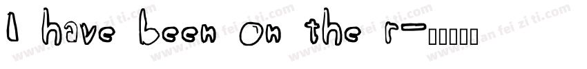 I have been on the r字体转换